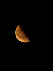 amber red half moon