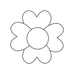 beautiful flower icon over white background vector illustration