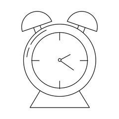 clock icon over white background vector illustration