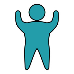 fitness silhouette human icon