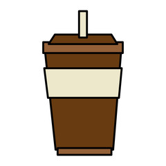 plastic cup with straw