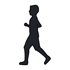 Fototapeta na wymiar fitness silhouette human icon
