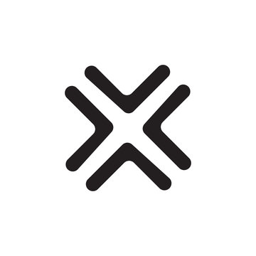 Letter X Line Logo