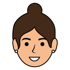beautiful woman head avatar character