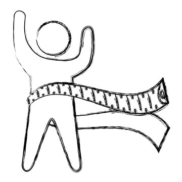 figure wins race with measuring tape clip art preview