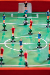Player figurines of tabletop football game