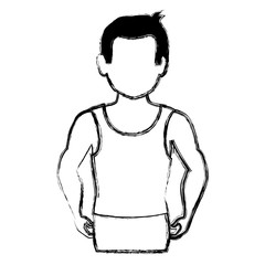 Fototapeta premium thin man in sports suit