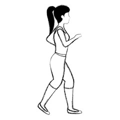 Athlete woman doing exercise