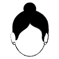 beautiful woman head avatar character