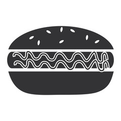 delicious burger isolated icon