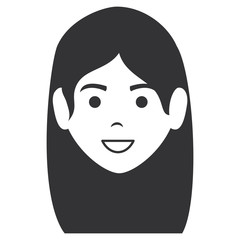 beautiful woman head avatar character