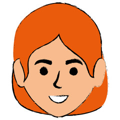 beautiful woman head avatar character