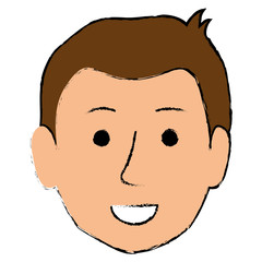 young man head avatar character