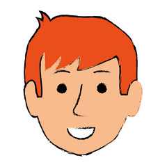 young man head avatar character