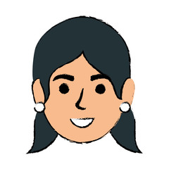 beautiful woman head avatar character
