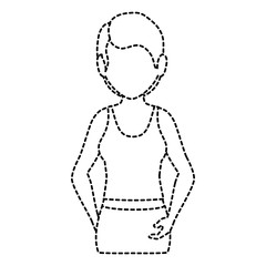 slim woman in a sports suit