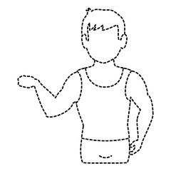 thin man in sports suit