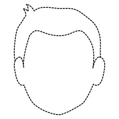 Fototapeta premium young man head avatar character