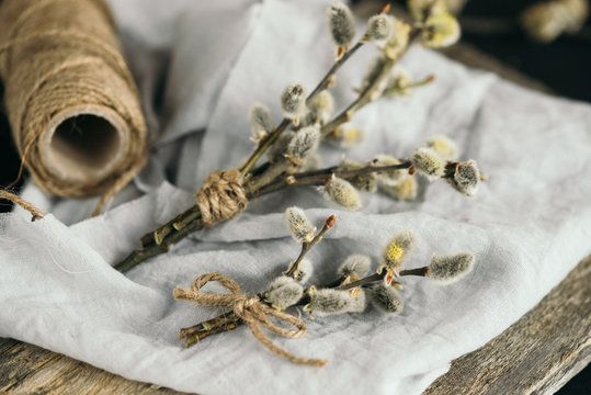 willow branches on the table
