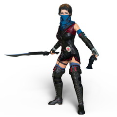 Fototapeta premium 女性騎士