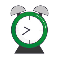 clock icon over white background vector illustration
