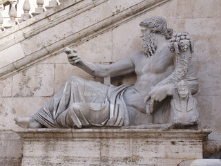 The Nile River God roman sculpture, Rome