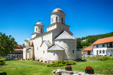Naklejka premium Prijepolje, Serbia August 02, 2017: The Mileseva Monastery
