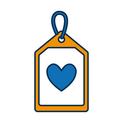 tag icon over white background vector illustration