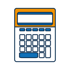 calculator icon over white background vector illustration