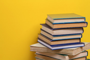 stack of Old books isolated