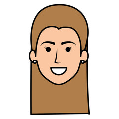 beautiful woman head avatar character