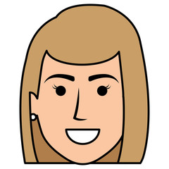 beautiful woman head avatar character