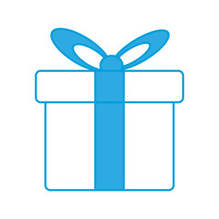 Gift box icon over white background vector illustration