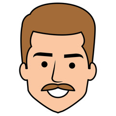 Fototapeta premium young man head avatar character