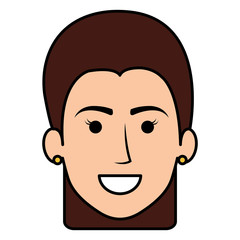 beautiful woman head avatar character