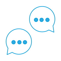 speech bubbles icon over white background vector illustration