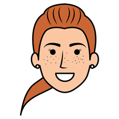 beautiful woman head avatar character