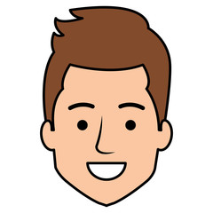 young man head avatar character