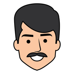 young man head avatar character