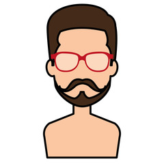 young man shirtless avatar character