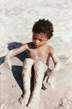 Toddler At The Beach
