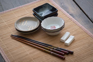 Fototapeta na wymiar japanese dish wares