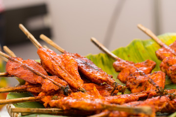 Thai street food of fried chicken