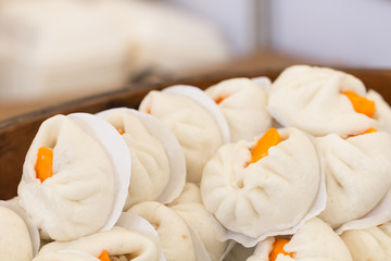 Thai street food with kind of steamed stuff bun