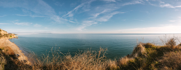 panorama shot of the mediterranean sea