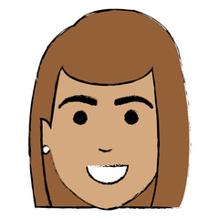 beautiful woman head avatar character