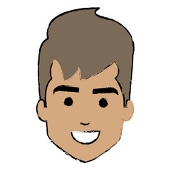 young man head avatar character