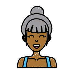 Young woman cartoon icon vector illustration graphic design