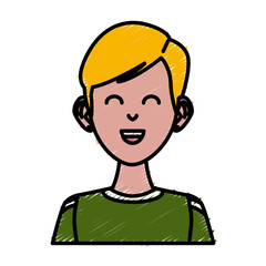 Young man cartoon icon vector illustration graphic design