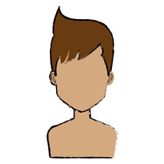 young man shirtless avatar character